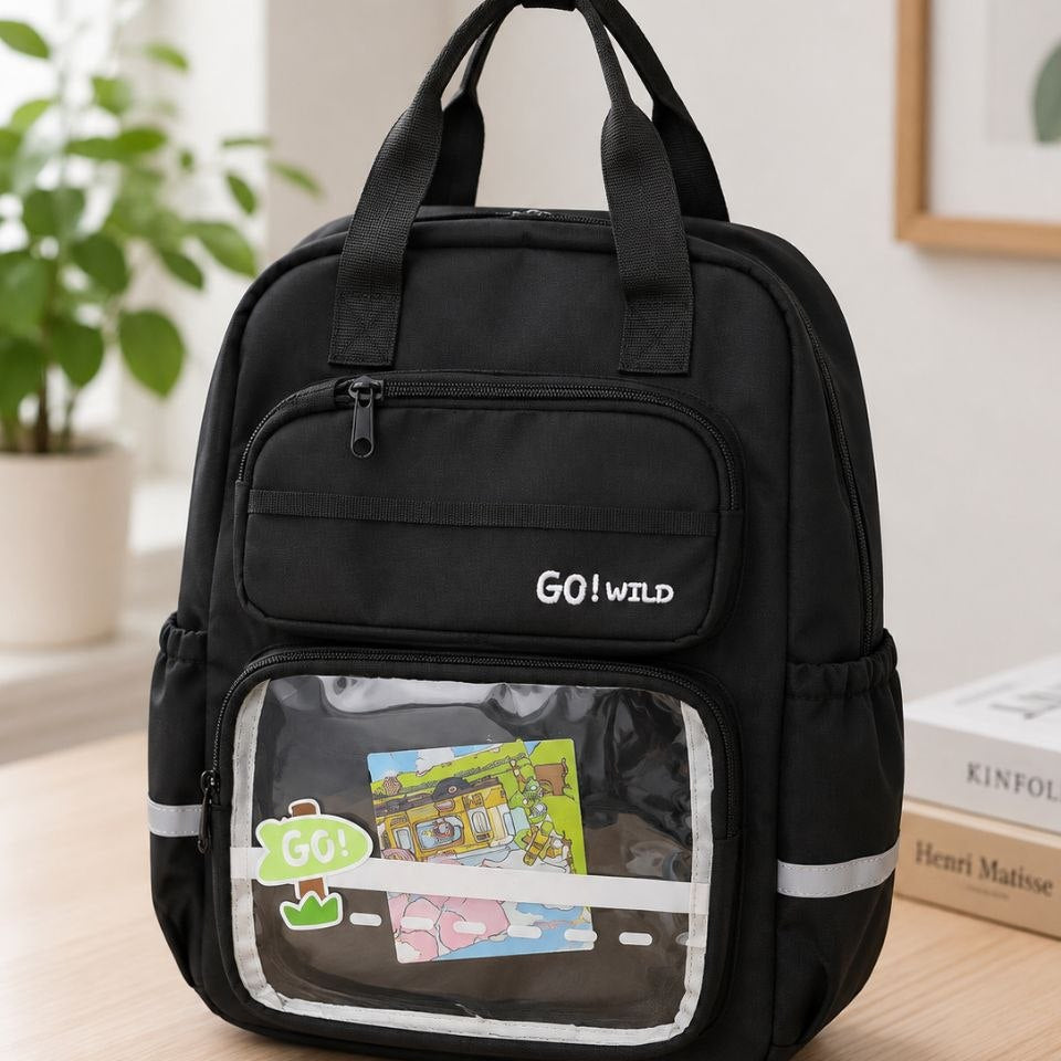Sac à Dos Scolaire GO! WILD – Cartable Étoilé et Ergonomique avec Poche Transparente