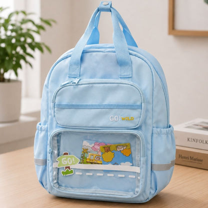 Sac à Dos Scolaire GO! WILD – Cartable Étoilé et Ergonomique avec Poche Transparente