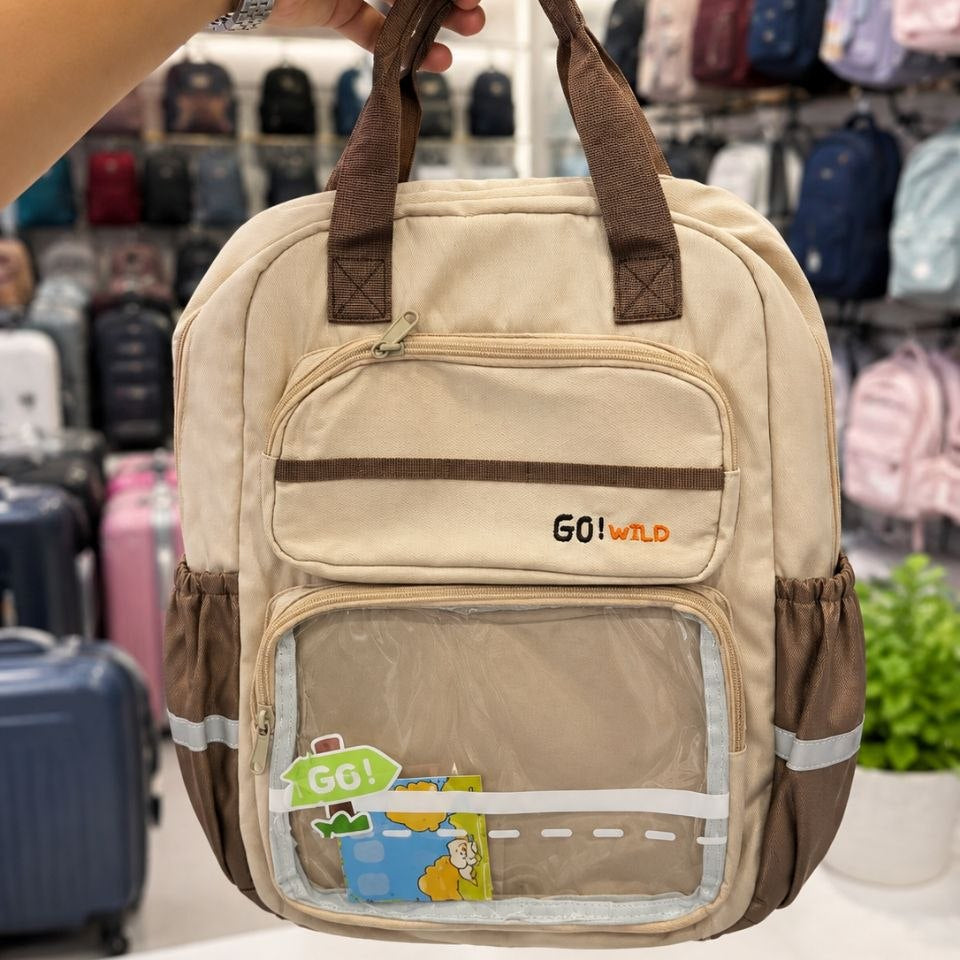 Sac à Dos Scolaire GO! WILD – Cartable Étoilé et Ergonomique avec Poche Transparente
