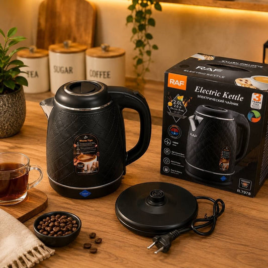 Bouilloire Électrique RAF 2.0L – Bouilloire Design Diamant Rapide 1500W
