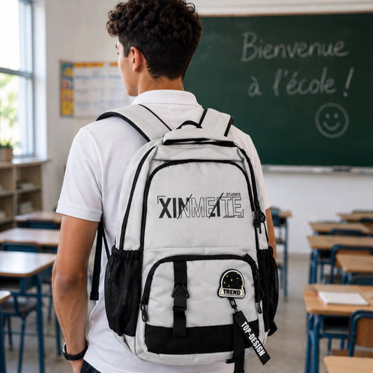 Sac à Dos Scolaire XINMEITE – Cartable Urbain Grande Capacité Style Streetwear