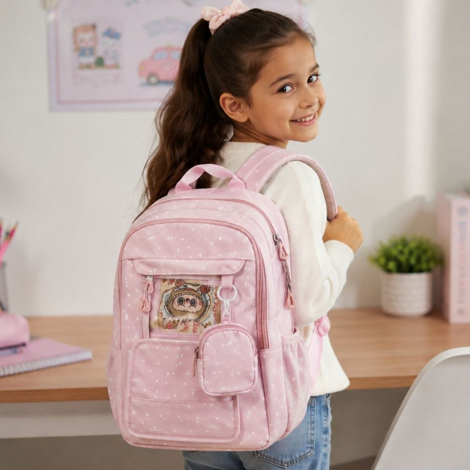 Sac à Dos Scolaire Lucky Day – Cartable Imperméable Grande Capacité Multi-Poches