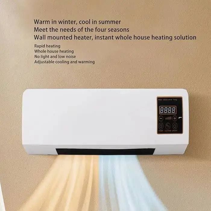 Climatiseur et Chauffage Mural Split 2-en-1 avec Télécommande