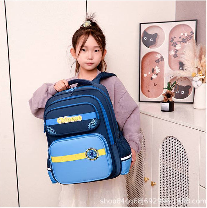 Sac à Dos Scolaire Ergonomique – Cartable Étanche avec Bandes Réfléchissantes