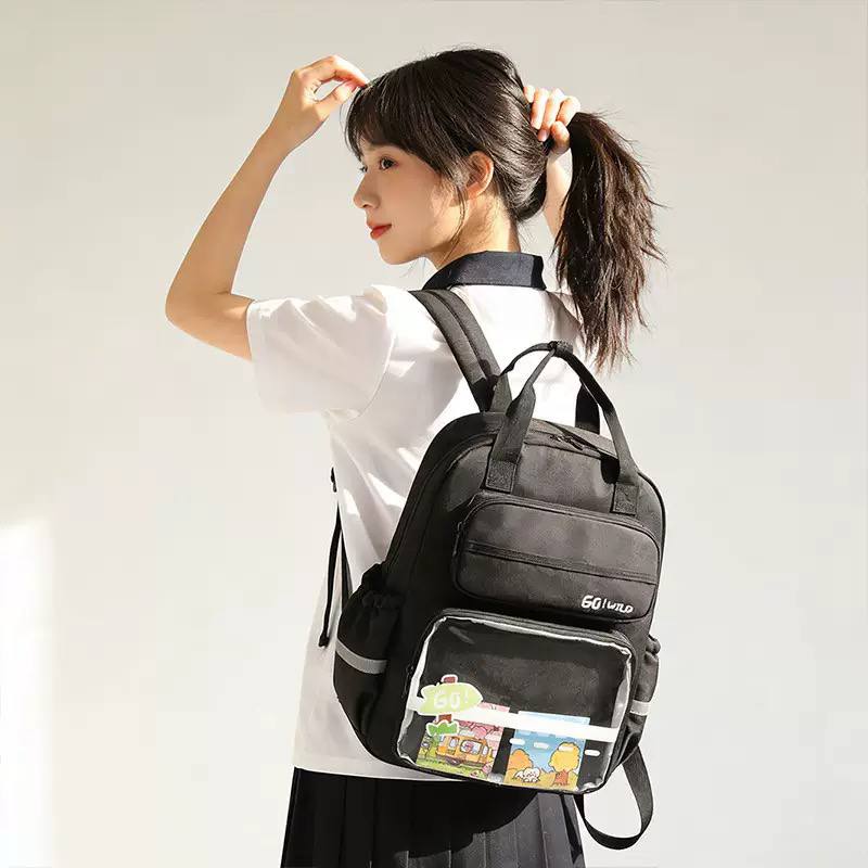 Sac à Dos Scolaire Ultra-Léger – Cartable Ergonomique avec Poche Transparente