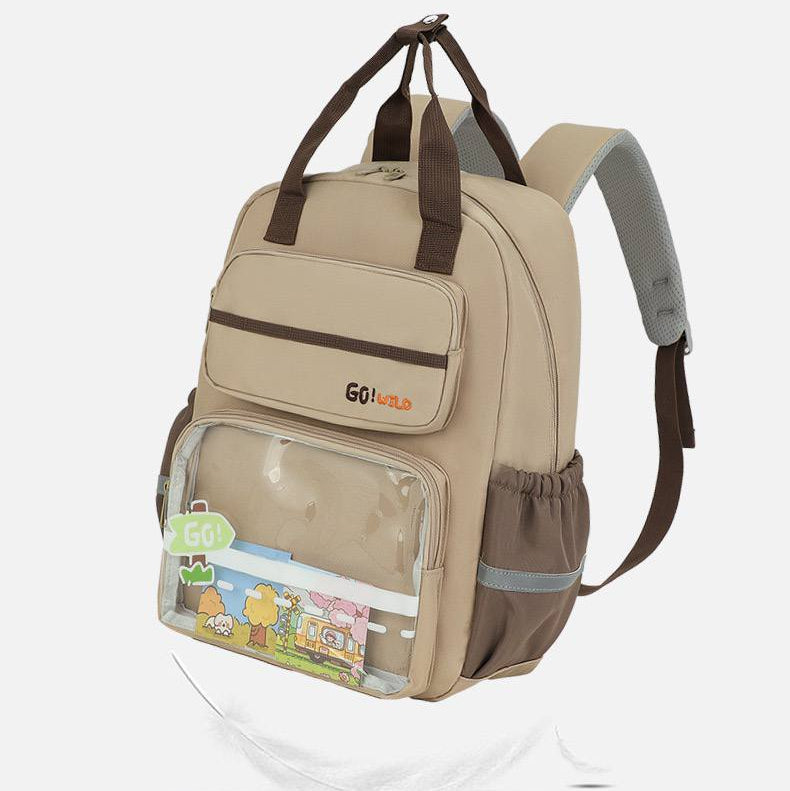 Sac à Dos Scolaire Ultra-Léger – Cartable Ergonomique avec Poche Transparente