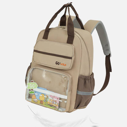 Sac à Dos Scolaire Ultra-Léger – Cartable Ergonomique avec Poche Transparente
