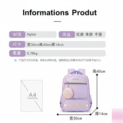 Sac à Dos Scolaire Orthopédique Ergononique – Cartable Étanche avec Mini Trousse