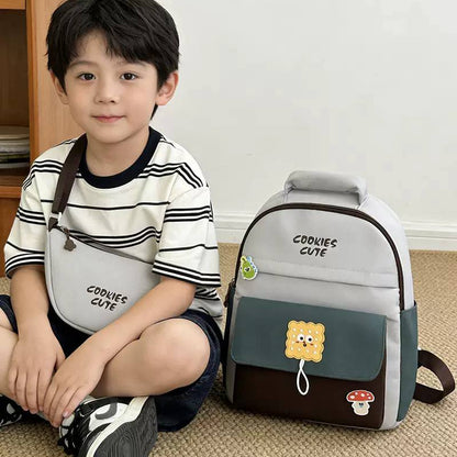 Ensemble Sac à Dos Scolaire et Sac Bandoulière Kawaii – Pack de 2 Sacs d'École Légers