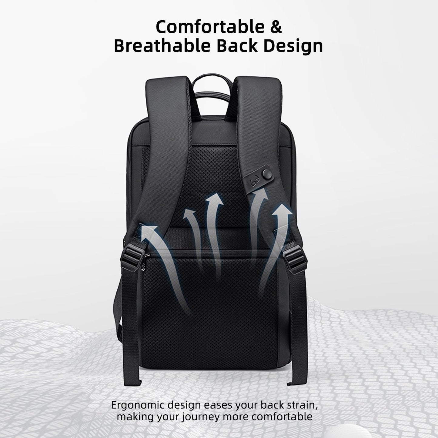 Vivosee™ Sac à Dos de Bureau Arctic Hunter 15L – Élégant et Léger, Sac Ordinateur Portable pour Homme, Résistant à l’Eau, Design Fin, Compatible PC 15,6”, Idéal pour le Travail, l’Université et l’Usage Quotidien