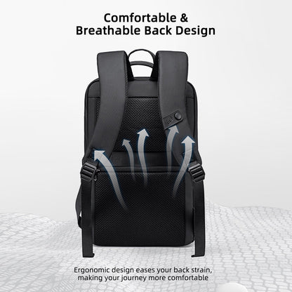 Vivosee™ Sac à Dos de Bureau Arctic Hunter 15L – Élégant et Léger, Sac Ordinateur Portable pour Homme, Résistant à l’Eau, Design Fin, Compatible PC 15,6”, Idéal pour le Travail, l’Université et l’Usage Quotidien