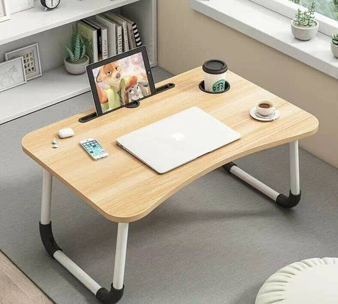 Table de Lit Pliante Multifonction – Support pour Ordinateur Portable, Étude &amp; Petit-Déjeuner