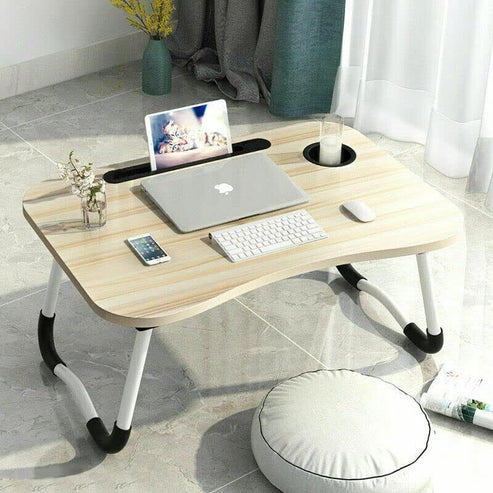 Table de Lit Pliante Multifonction – Support pour Ordinateur Portable, Étude &amp; Petit-Déjeuner