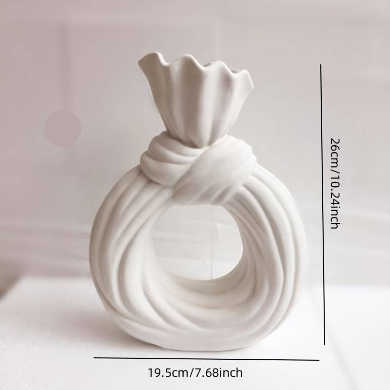 2 Vase en céramique blanche pour une décoration d'intérieur moderne