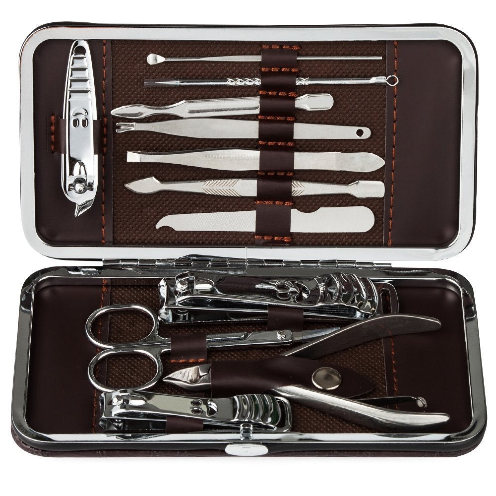 Set Manucure Pédicure 12 en 1 BinKe – Coupe-Ongles Inox