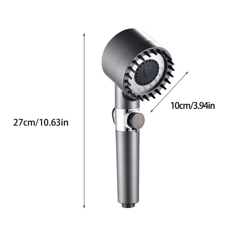 Shower Head with Cotton Filters, 3 Modes.