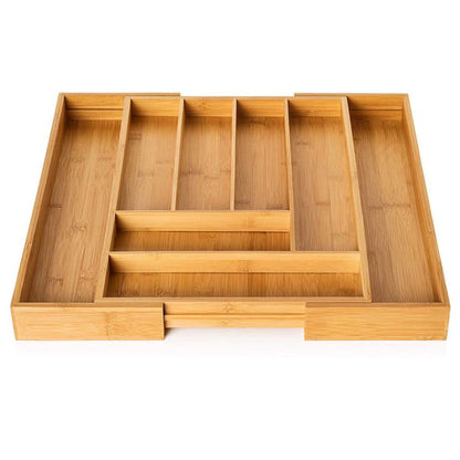 Plateau Organisateur de Tiroir Extensible en Bambou