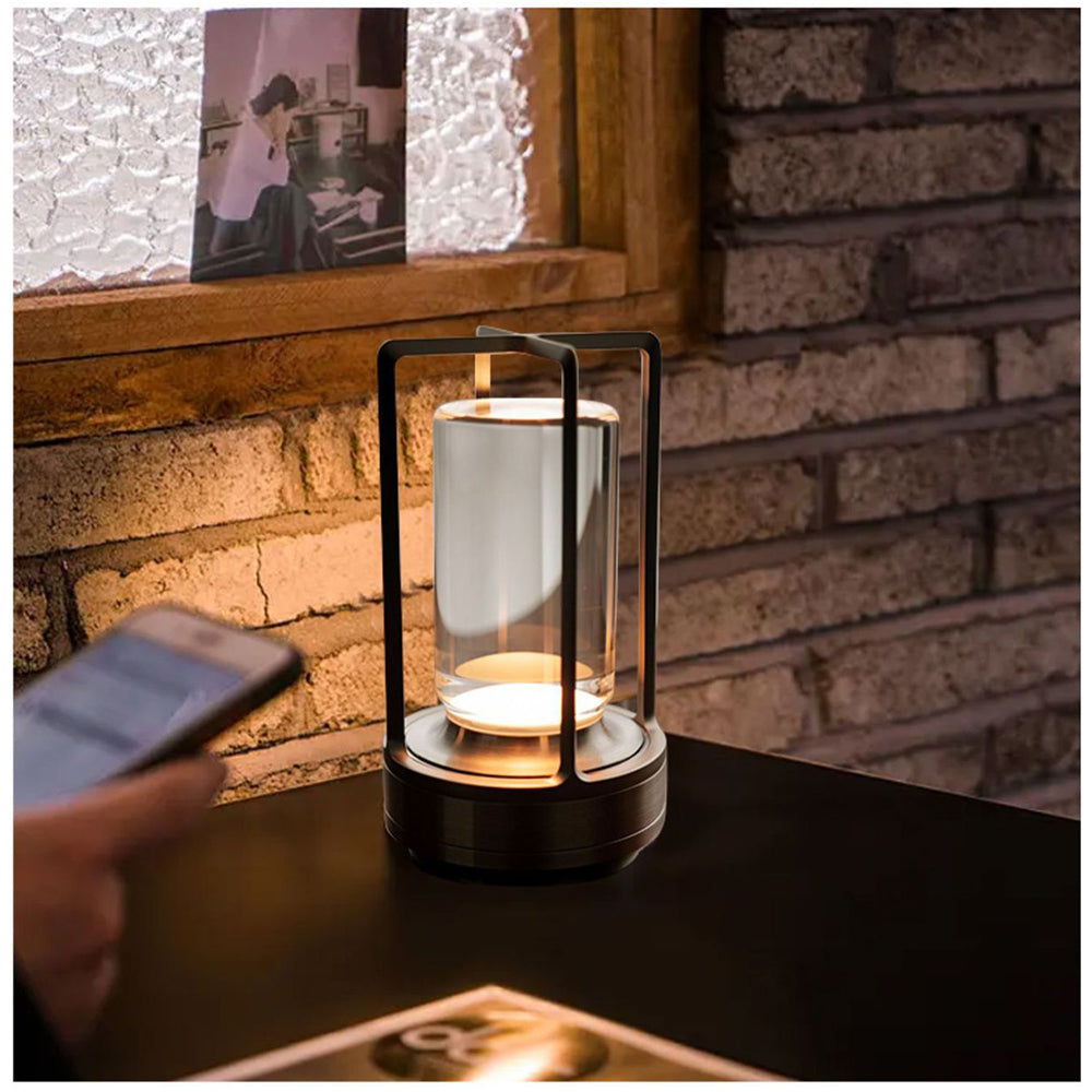 Lampe de Table LED Sans Fil : Style Industriel Haut de Gamme