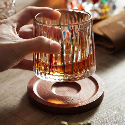 Verres Texturé à Relief avec Finitions Colorées – Idéal pour Cocktails ou Décoration