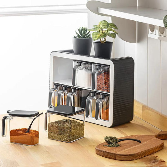 Pots à Épices – Organisateur Complet pour une Cuisine Ordonnée