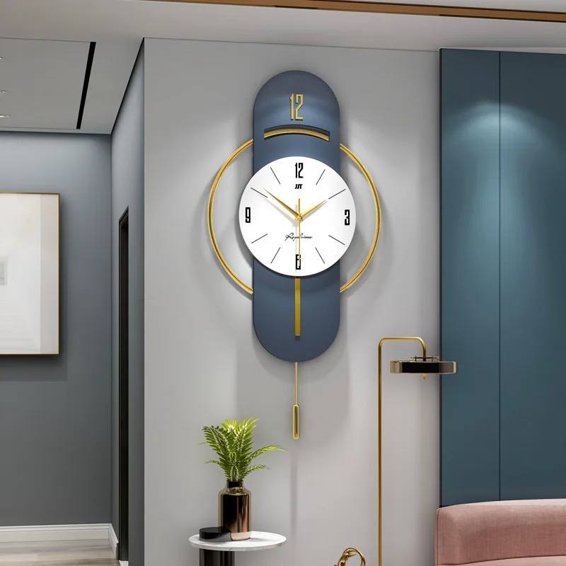 Horloge Murale en Métal avec Mouvement Silencieux, Sans Tic-Tac