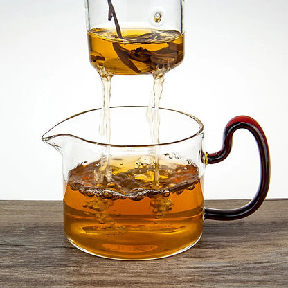 Théière en Verre Transparent Résistant au Feu de 400 ml avec Infuseur