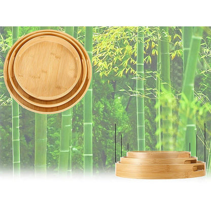 Plateau de Service Rond en Bois