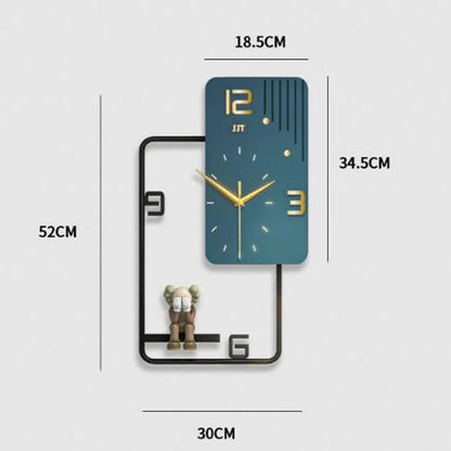 Horloge Murale à Combinaison Carrée Moderne