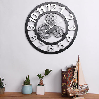 Horloge Murale Industrielle Metal Gear