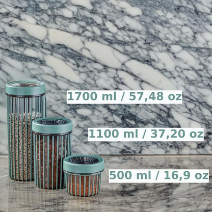 3 Boîte de rangement ronde pour cuisine