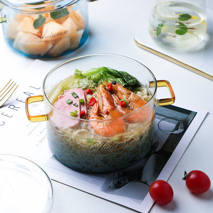 Cocotte en Verre avec Couvercle et Poignée en Verre Borosilicaté