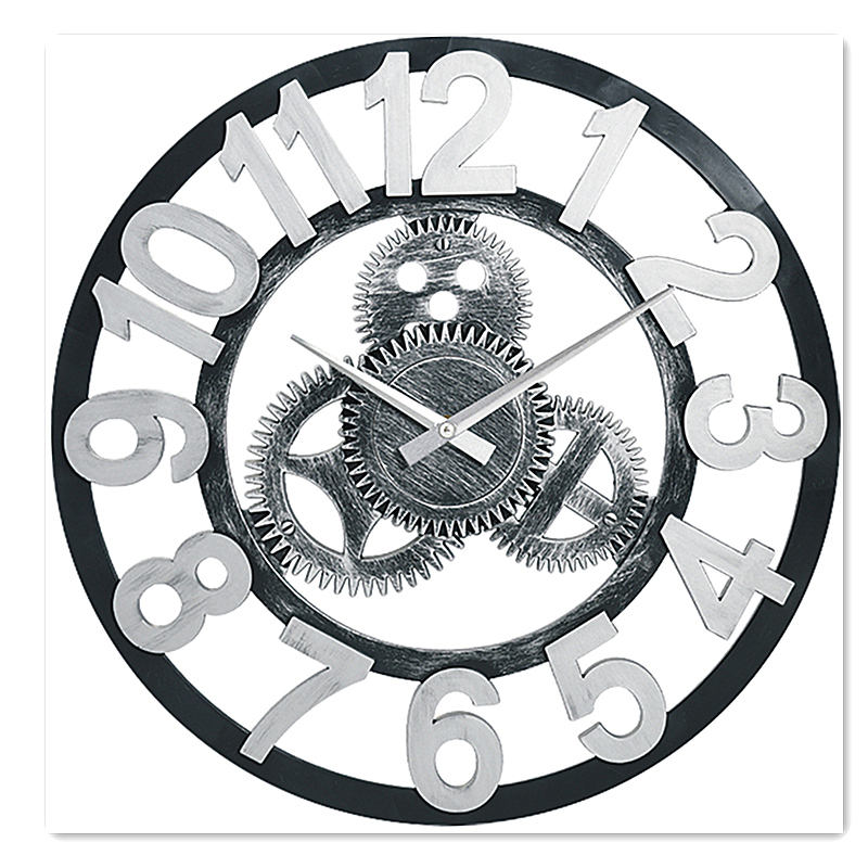 Horloge Murale Industrielle Metal Gear