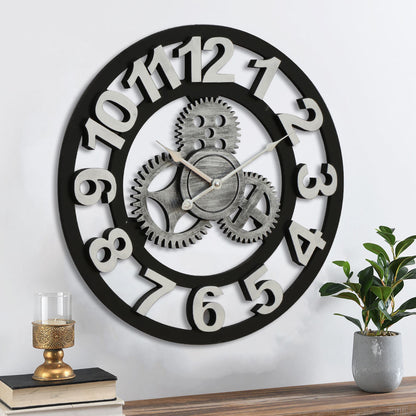 Horloge Murale Industrielle Metal Gear