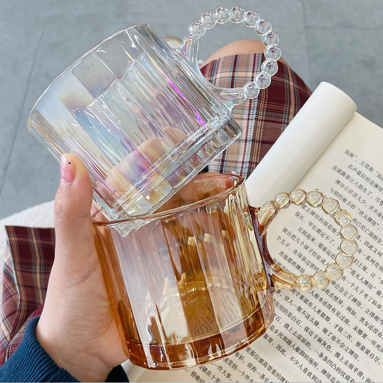 2 Tasses en Verre Européennes avec Anneau à Bulles