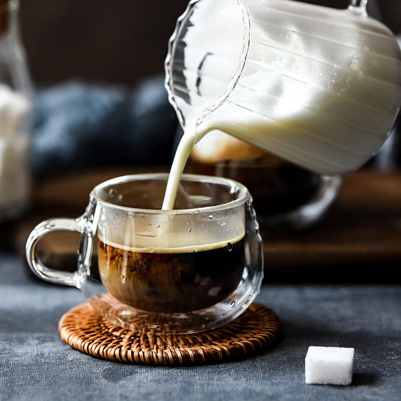 6 Tasse à café  en Verre Double 80 ML