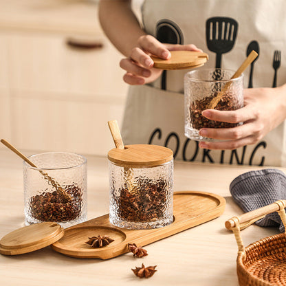 Ensemble de Boîtes de Rangement en Verre pour Assaisonnement