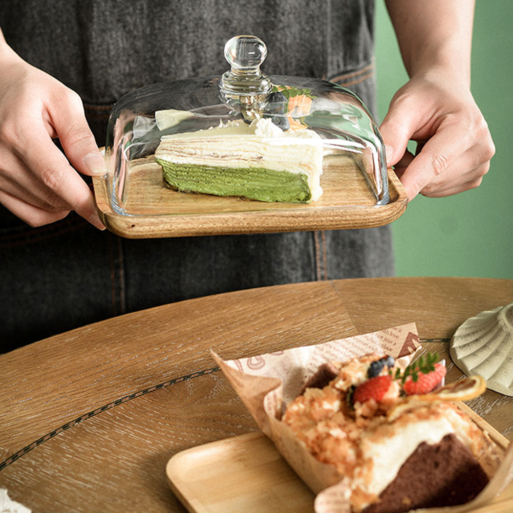 Plateau à Gâteau en Bois Présentez avec Élégance