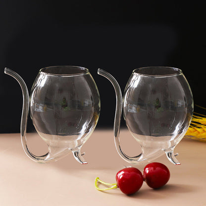 3 Tasse à Paille en Verre de 300ml