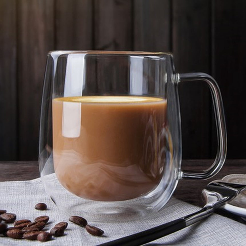 3 Tasse en Verre Borosilicaté à Double Paroi 250 ml