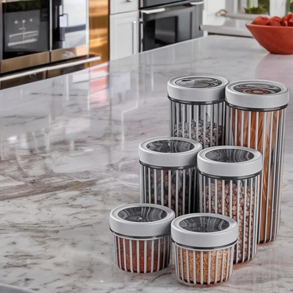Boîte de rangement ronde pour cuisine, 3 pièces. – Vivosee